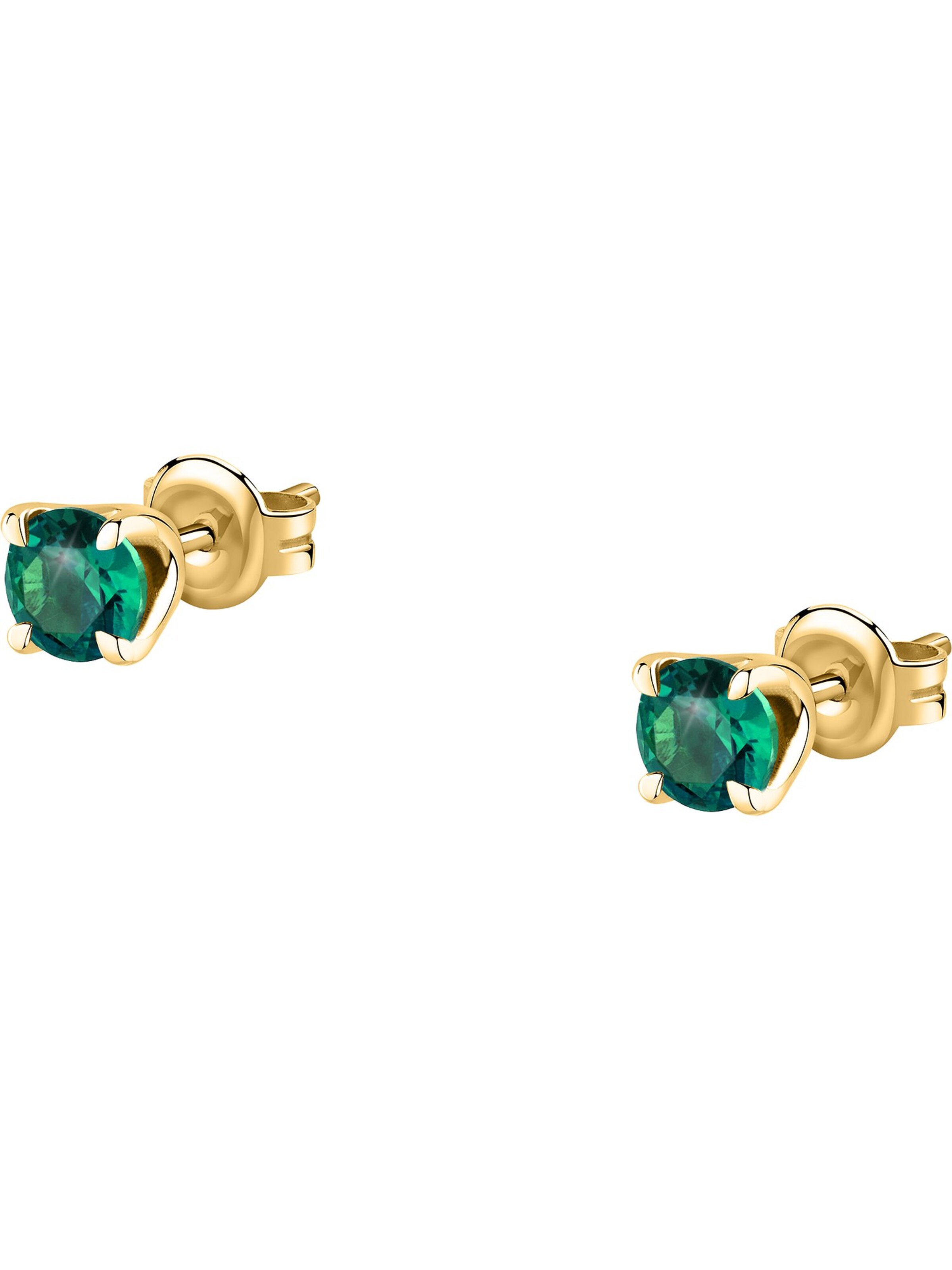 Live Diamond Earrings in Green: front