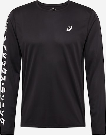 ASICS - Camiseta funcional 'Katakana' en negro: frente