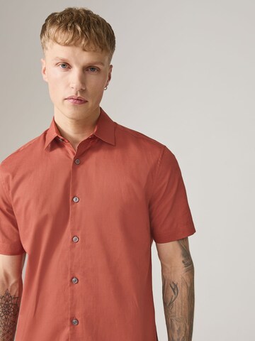 Next Regular Fit Hemd in Braun