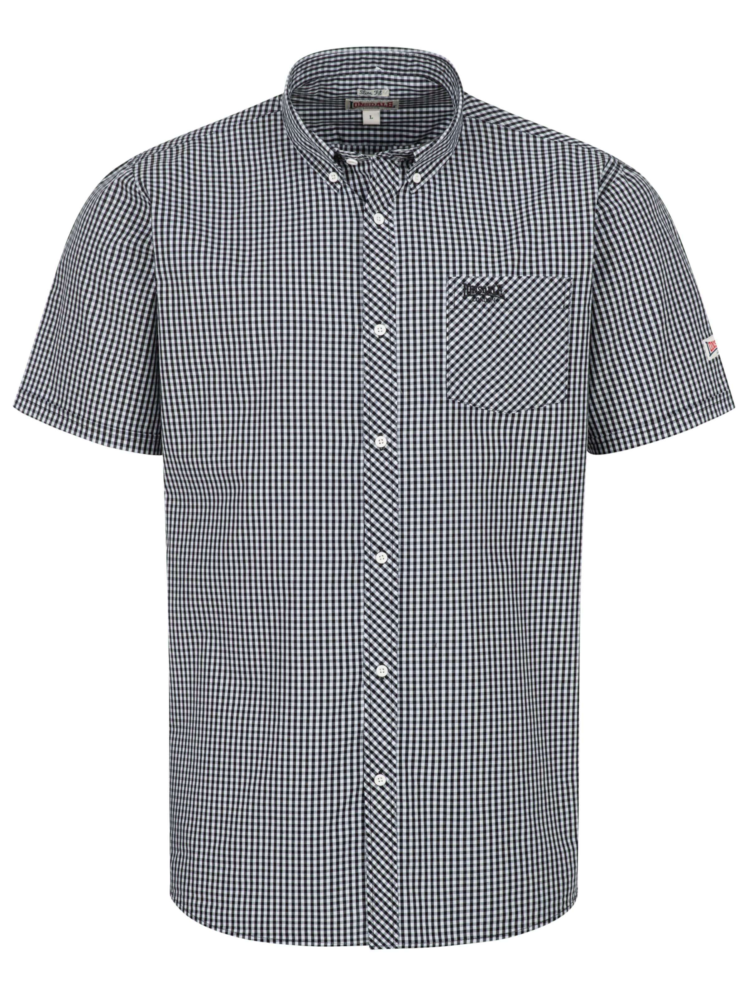 Camicia 'Brixworth' di LONSDALE in nero: frontale