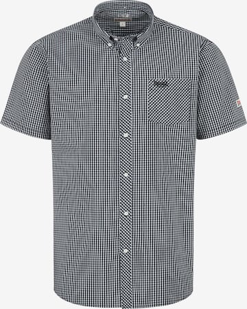 Chemise ' BRIXWORTH ' LONSDALE en noir : devant