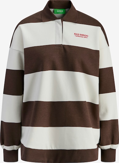 Bluză de molton 'JXPALOMA' JJXX pe maro închis / alb, Vizualizare produs