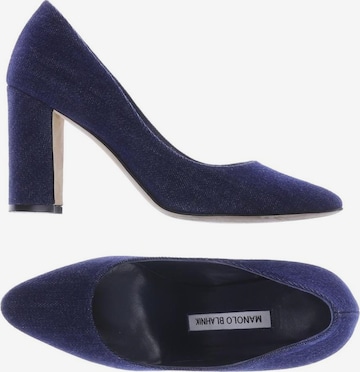 Manolo Blahnik Pumps 35,5 in Blau: predná strana