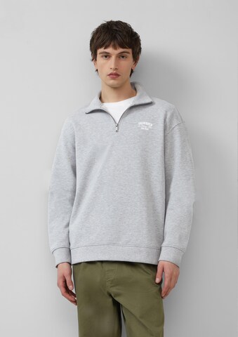 Sweat-shirt QS en gris : devant