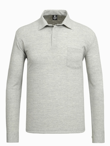Cizgi Triko Shirt‌‌‌‌‌‌ in Grau: Vorderseite