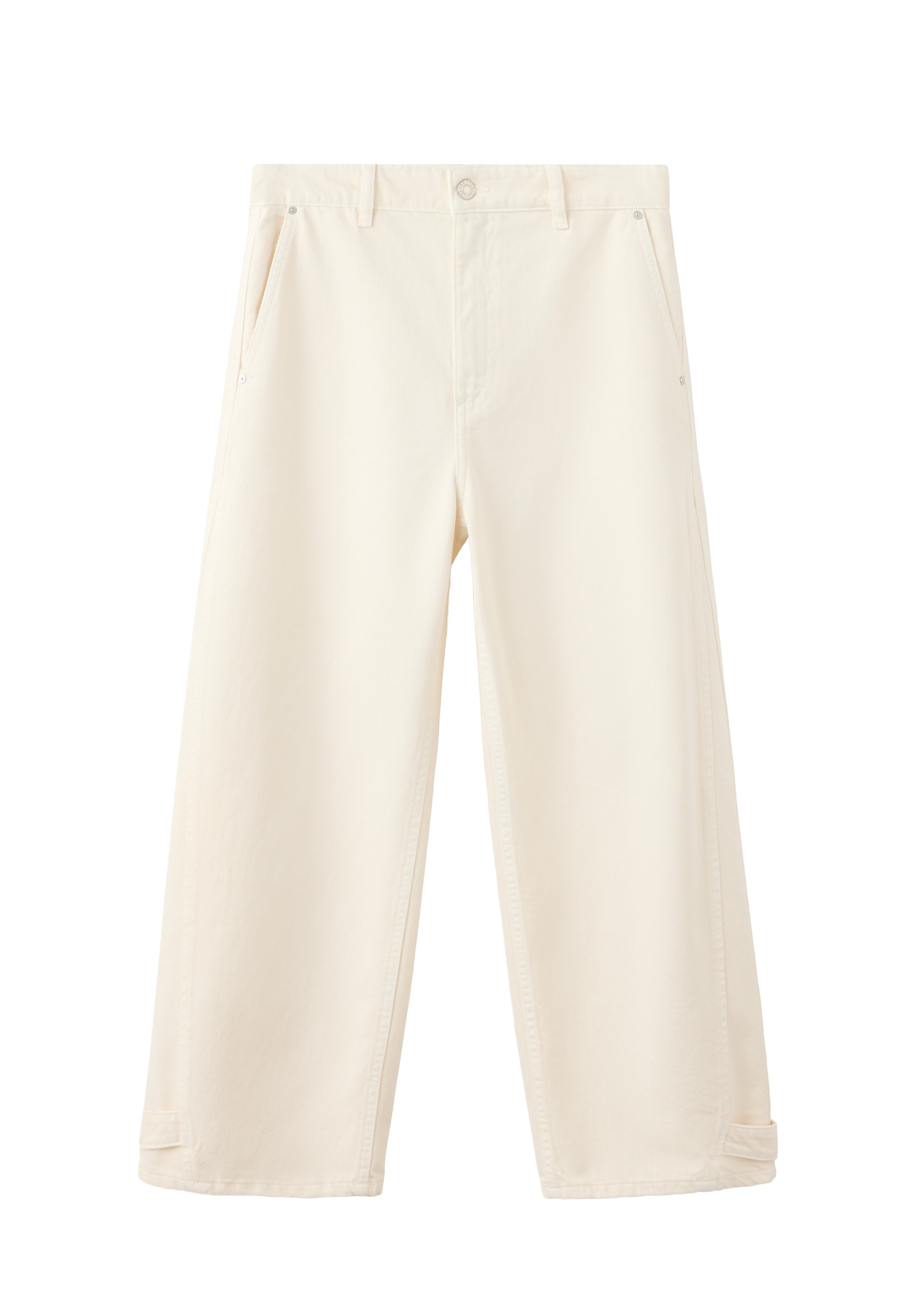 MANGO Regular Jeans 'CLOTILDE' in Beige: voorkant