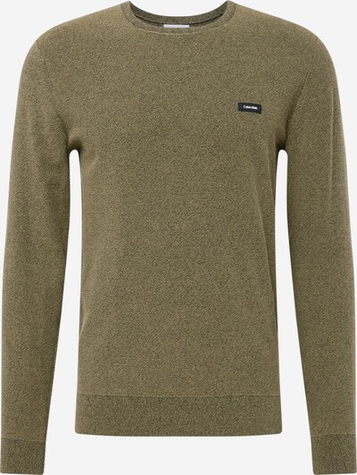 Calvin Klein Пуловер в зелен меланж, Преглед на продукта