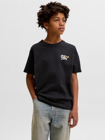 Jack & Jones Junior Тениска 'JJLEGEND' в черно: отпред