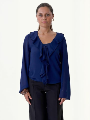 TEESHOPPEN Sweater ' Alba ' in Blau: Vorderseite