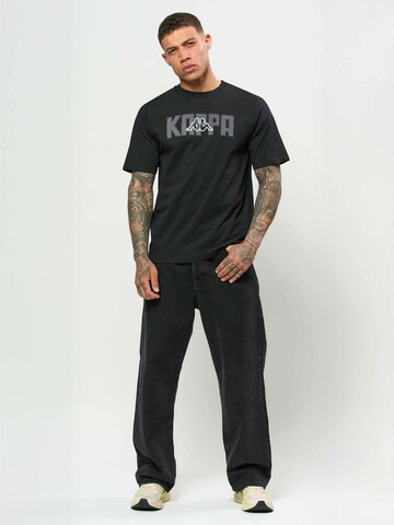 KAPPA - Regular Fit Top ' Logo Ialiso ' em preto: frente