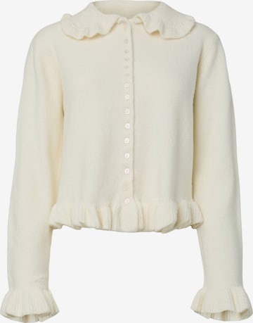YAS Cardigan 'FRILO' i beige: forside