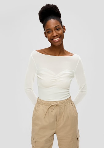 QS Shirt in Beige: Vorderseite
