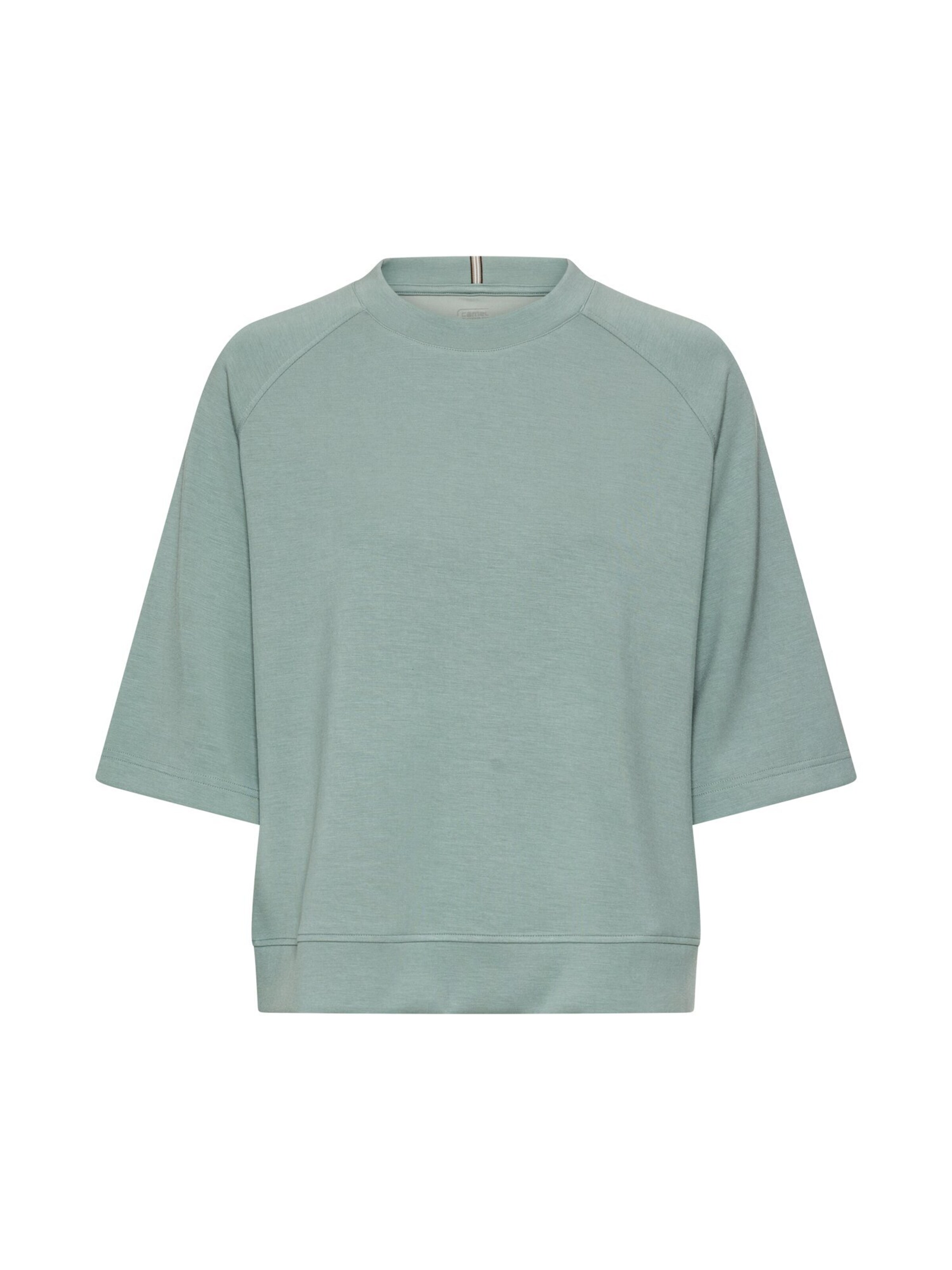 CAMEL ACTIVE Sweatshirt mit Rundhalsausschnitt in Grün: Vorderseite