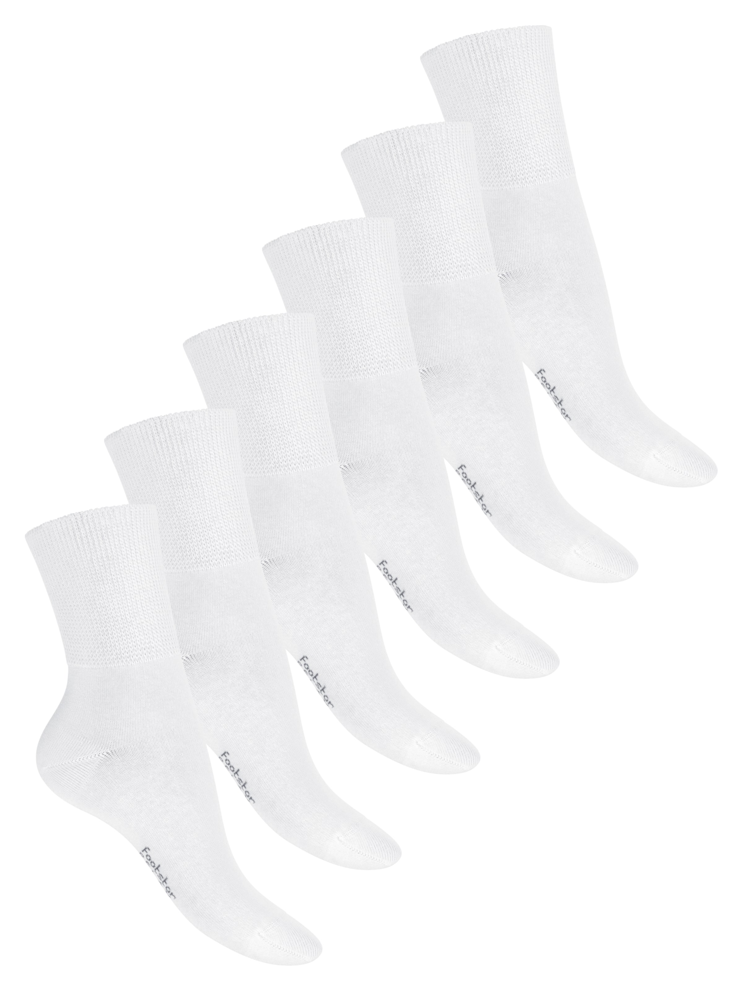 footstar Socks 'Comfort Fit' in White: front