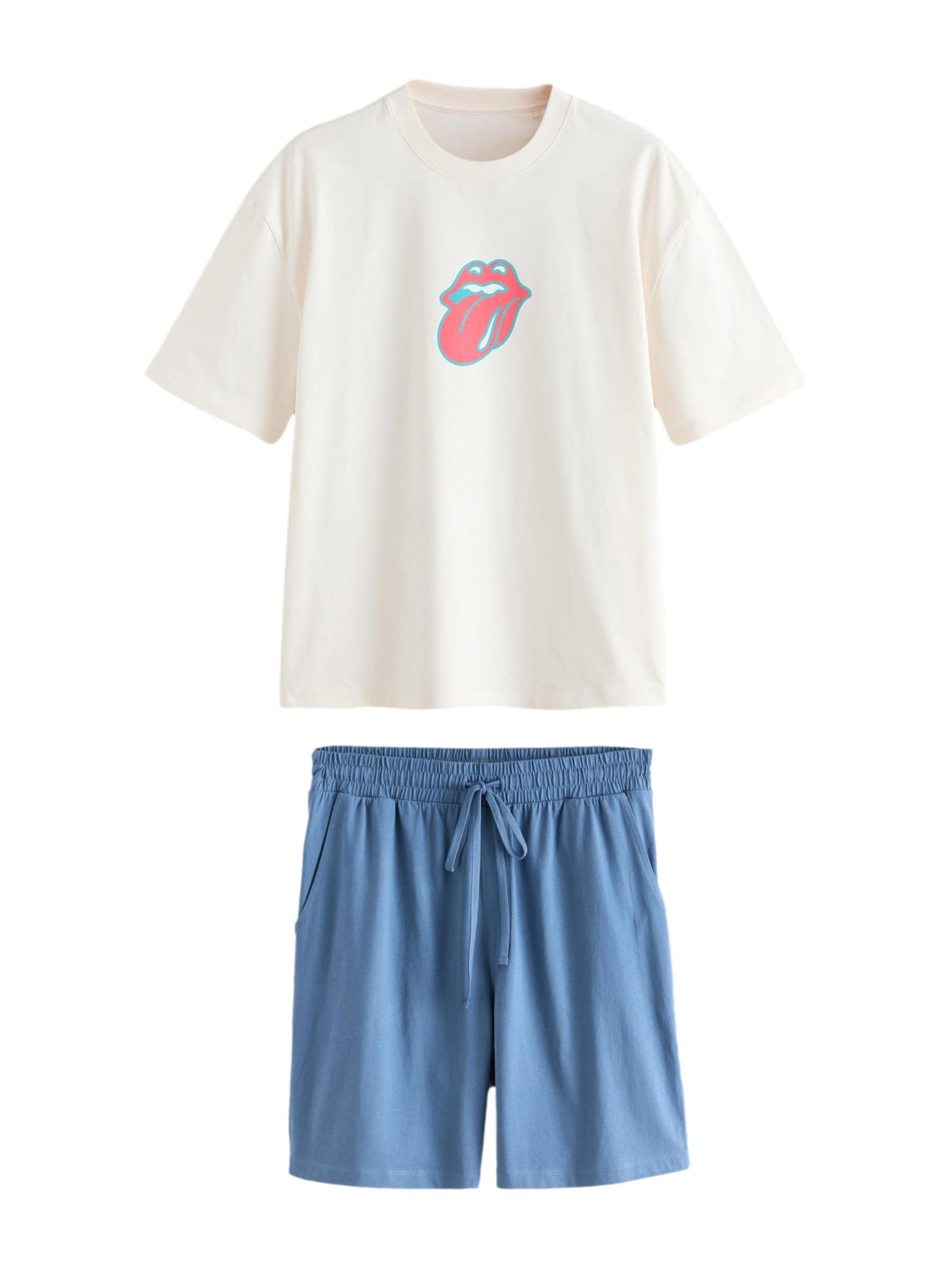 Next - Pijama corto 'The Rolling Stones' en azul: frente