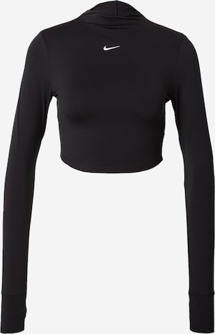 NIKE Performance Shirt 'ONE LUXE ESS' in Black: front