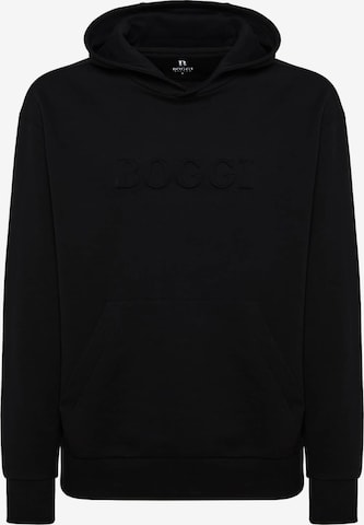 Sweat-shirt Boggi Milano en noir : devant