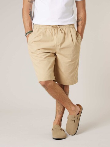 Loosefit Pantalon 'Otaru' Deeluxe en beige : devant