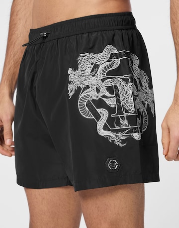Philipp Plein Swimming shorts 'Dragon' in Black: front