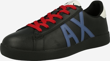 Baskets basses ARMANI EXCHANGE en noir : devant