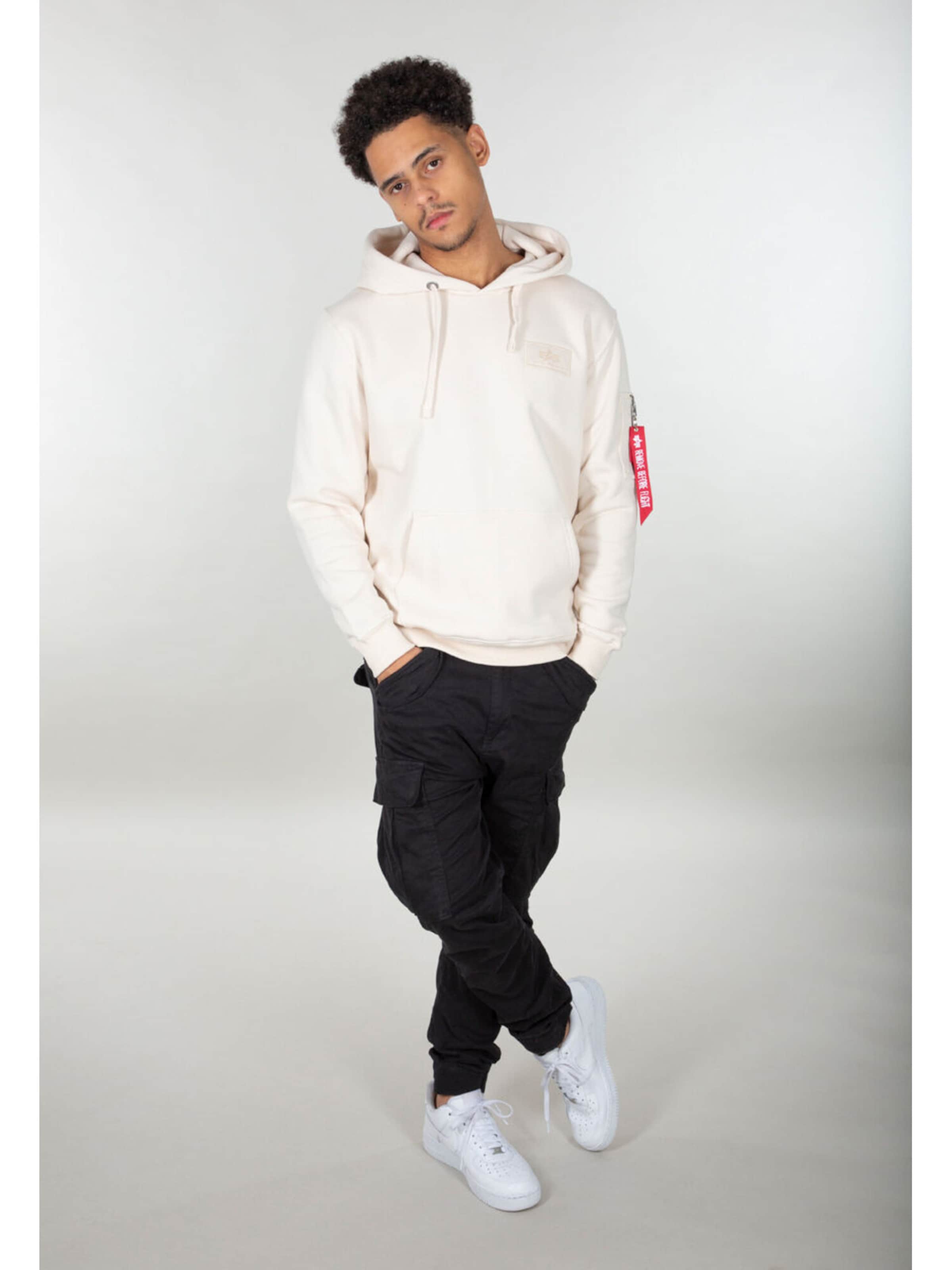 ALPHA INDUSTRIES Sweatshirt 'Backprint' in White