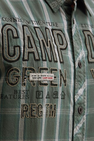 CAMP DAVID Regular fit Button Up Shirt in Green