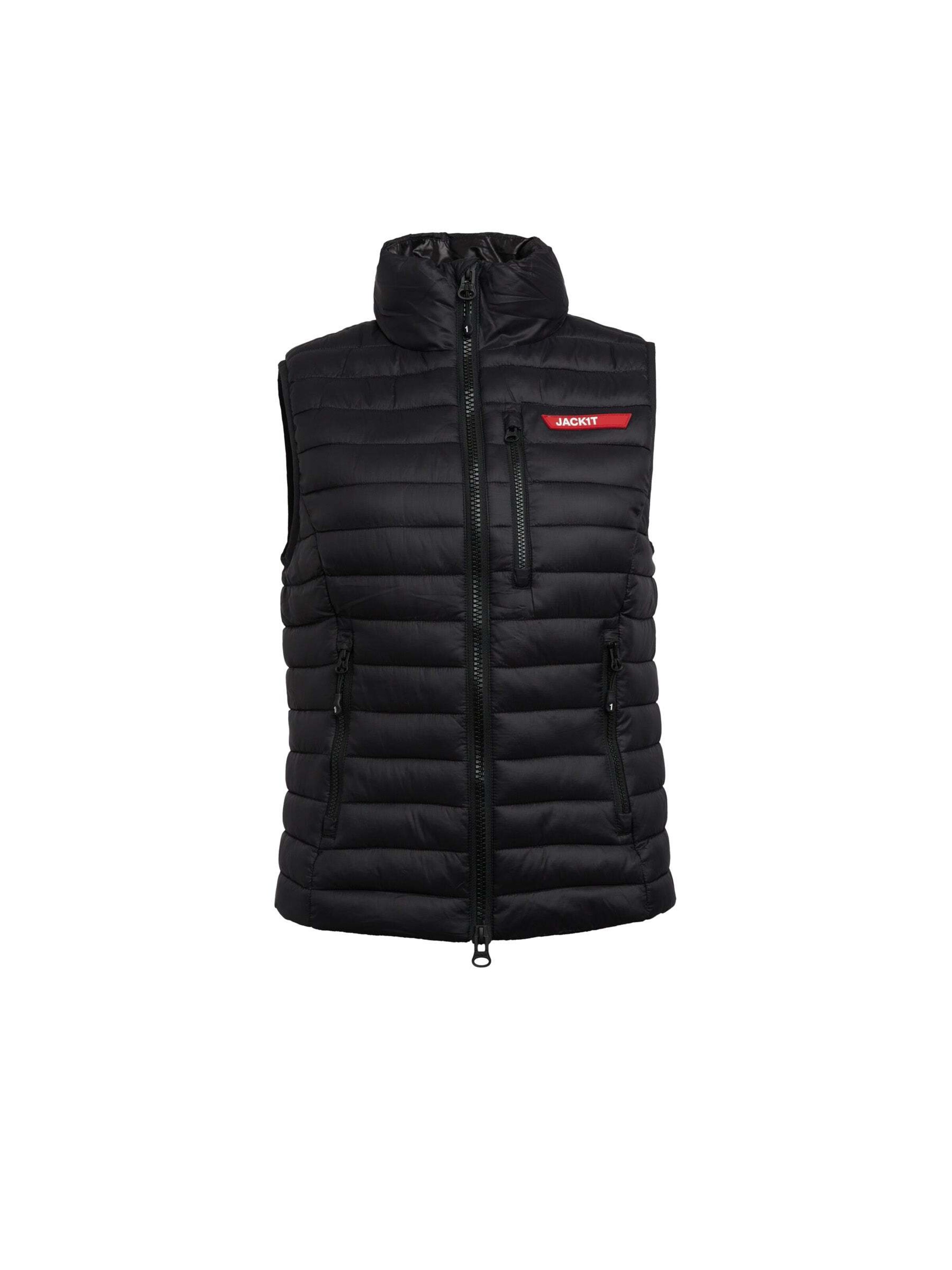 JACK1T Gilet ' SATEL1TE Leichte Pufferweste 2.0 ' in Schwarz: Vorderseite