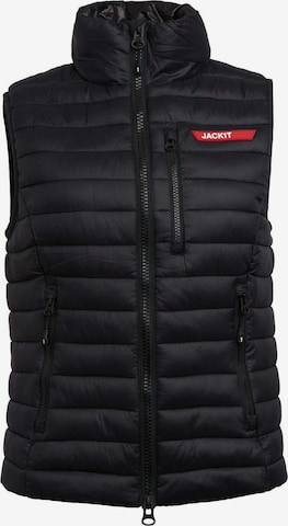 Gilet de sport ' SATEL1TE Leichte Pufferweste 2.0 ' JACK1T en noir : devant