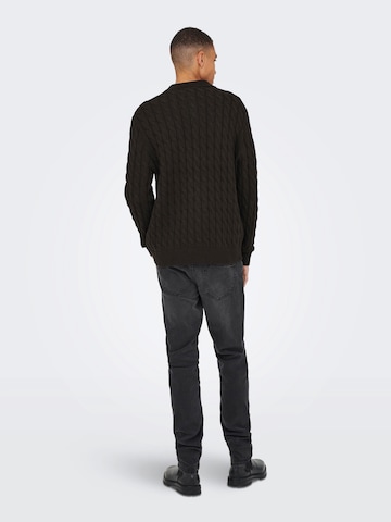 Only & Sons Tröja 'ONSKICKER' i brun