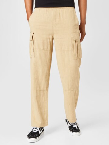 Regular Pantalon cargo 'Joshua' WEEKDAY en beige : devant