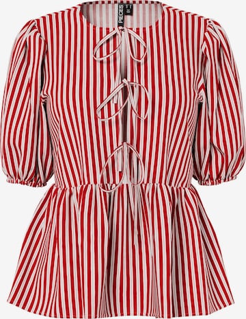 PIECES Bluse 'PCJolly' i rød: forside