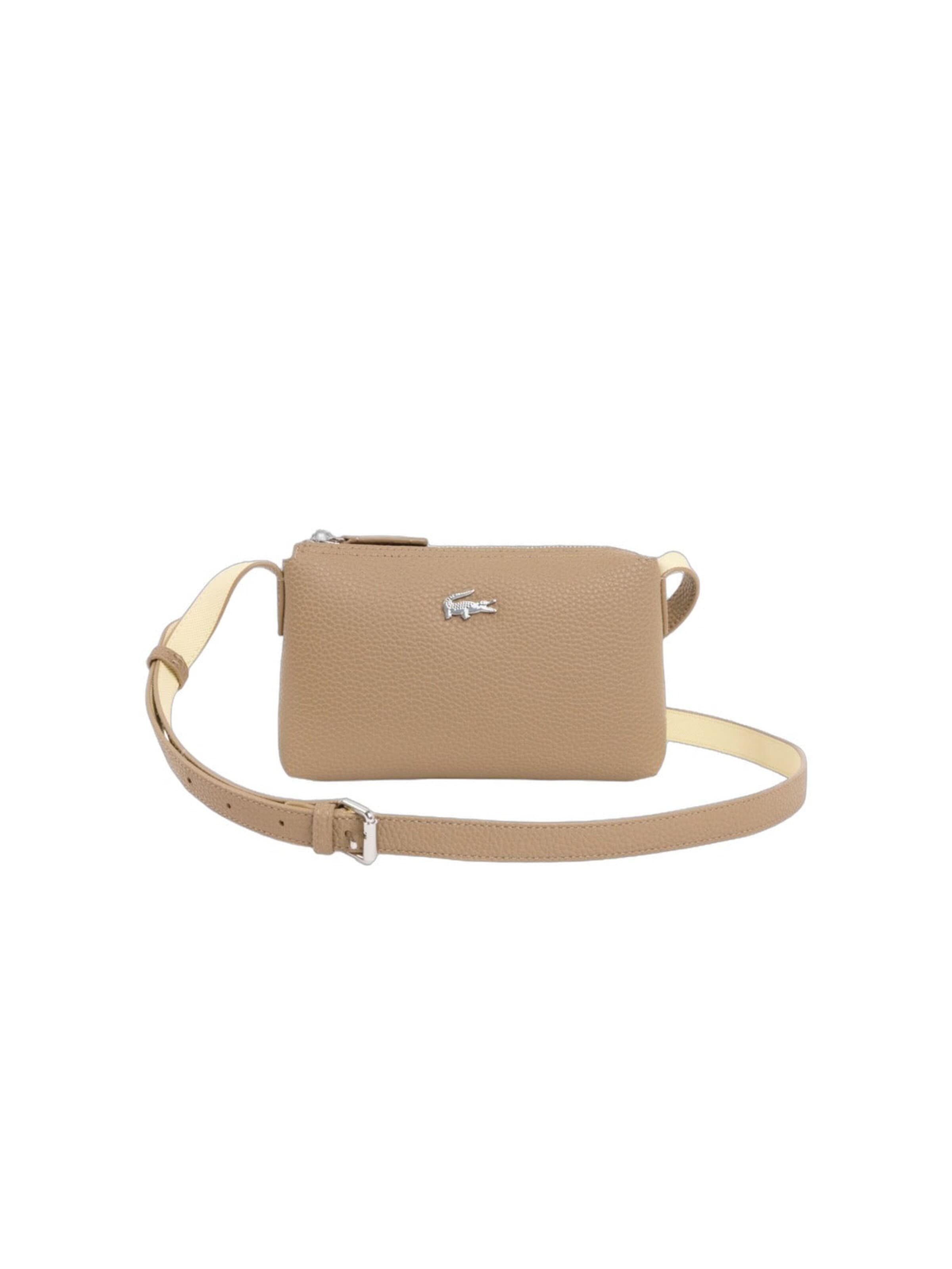 LACOSTE Skuldertaske 'Anna' i beige: forside