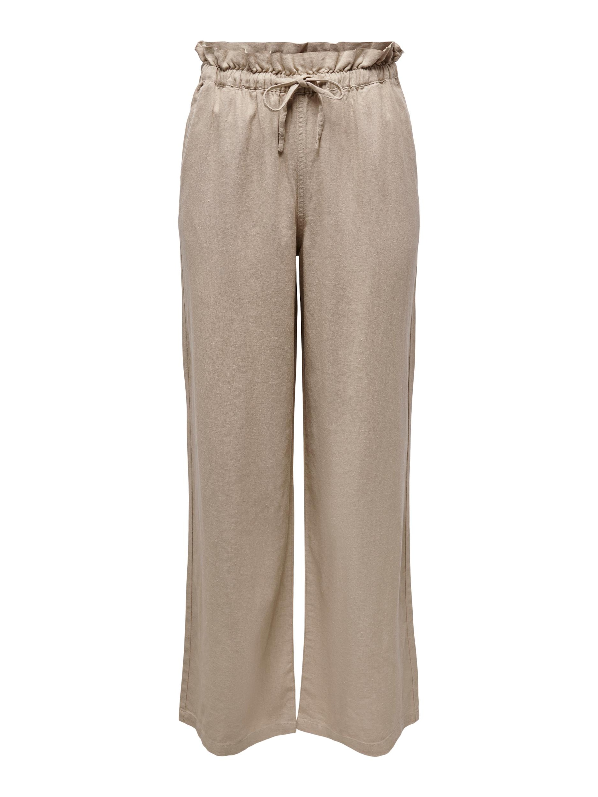 ONLY Широки крачоли Панталон 'Caro' в сиво: отпред