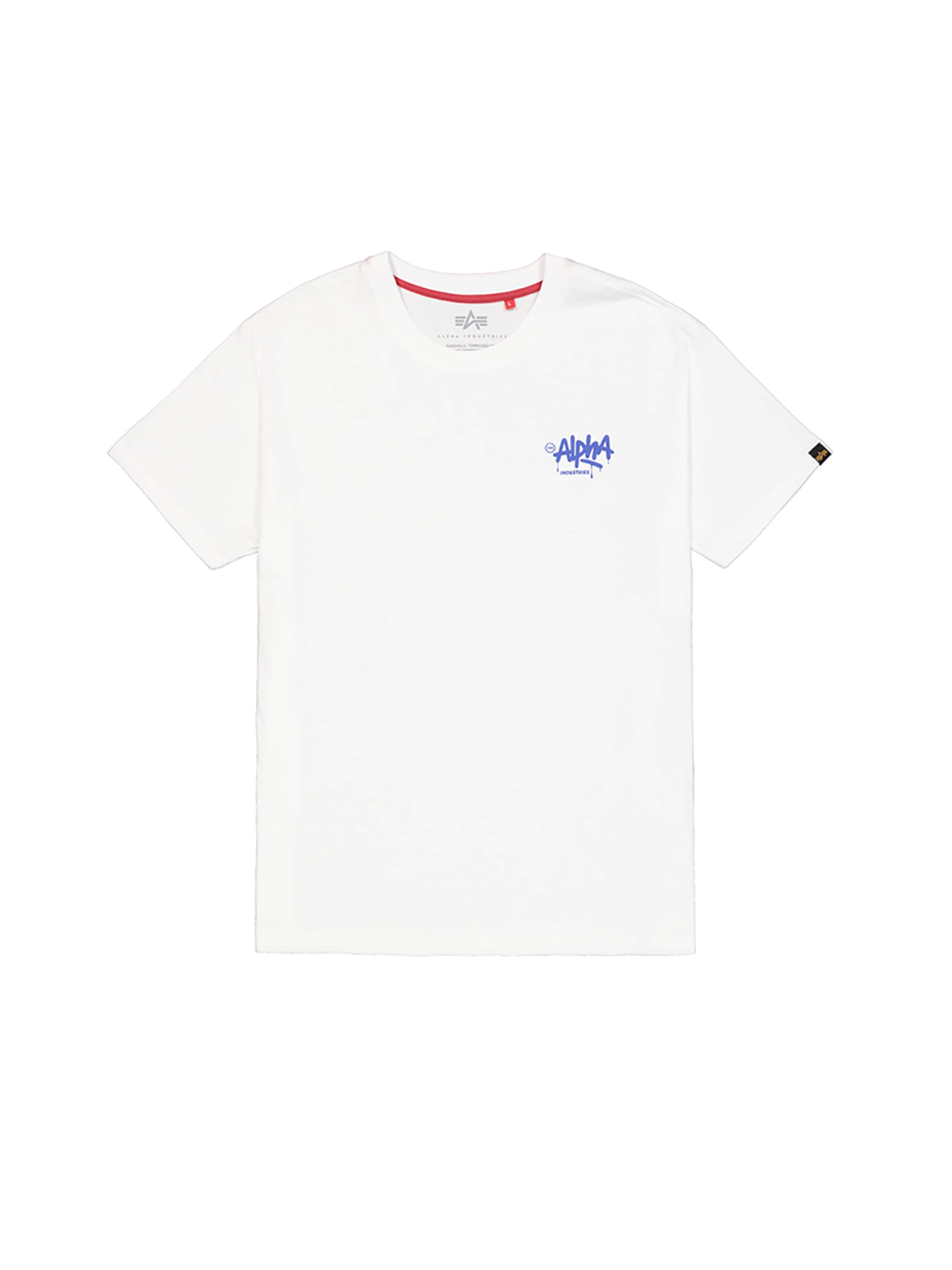 ALPHA INDUSTRIES Póló - fehér: elől