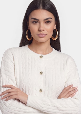 faina Gebreid vest in Wit