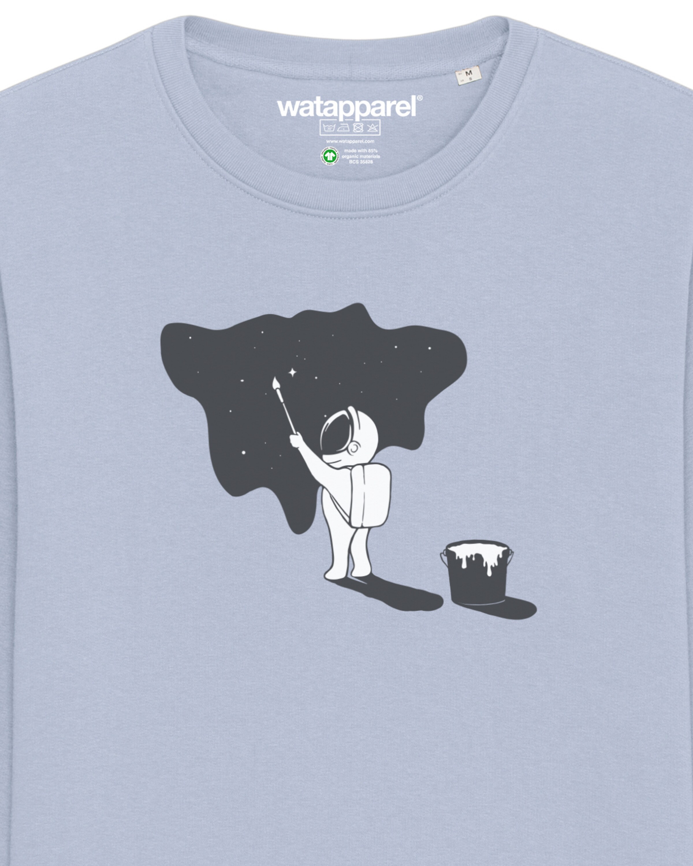 Watapparel Sweatshirt ' Painting space ' in Blauw