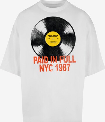 Merchcode Shirt 'Eric B & Rakim - Paid In Full NYC 1987' in Wit: voorkant