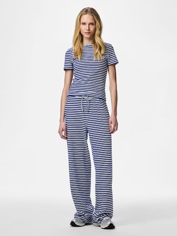 PIECES Wide leg Pants 'PCLaya' in Blue