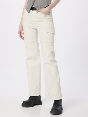 Regular Pantalon cargo Tally Weijl en beige : devant