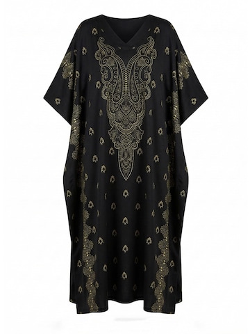Vivi Idee Morgenmantel 'Kaftan'‌‌‌‌‌‌‌‌ in Schwarz: Vorderseite