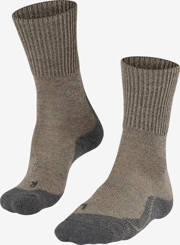 FALKE Athletic Socks 'TK1 Adventure Wool' in Beige: front