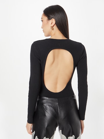 NU-IN Shirt Bodysuit in Black