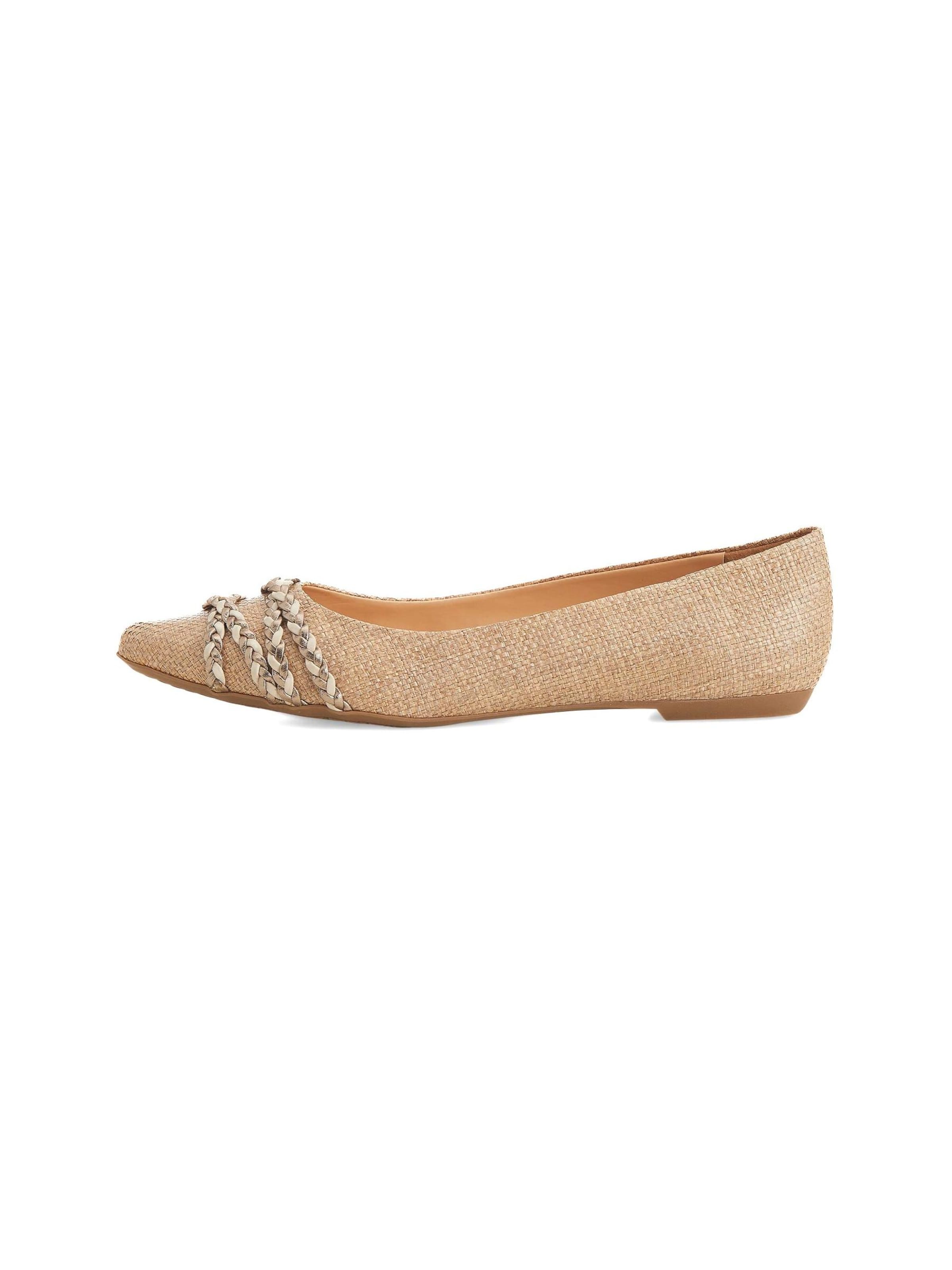 Ballerina 'Ballerines Mangara Guarandi en raphia avec détails tressés' di Mangara Atelier in beige: frontale