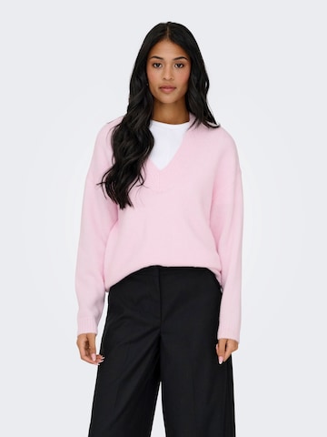 JDY Pullover 'JDYSILJA' in Pink: Vorderseite