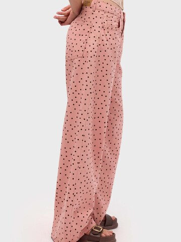 IT'S BASIC Baggy Jeans 'POLKA BAGGY LOW RISE JEANS' in Roze