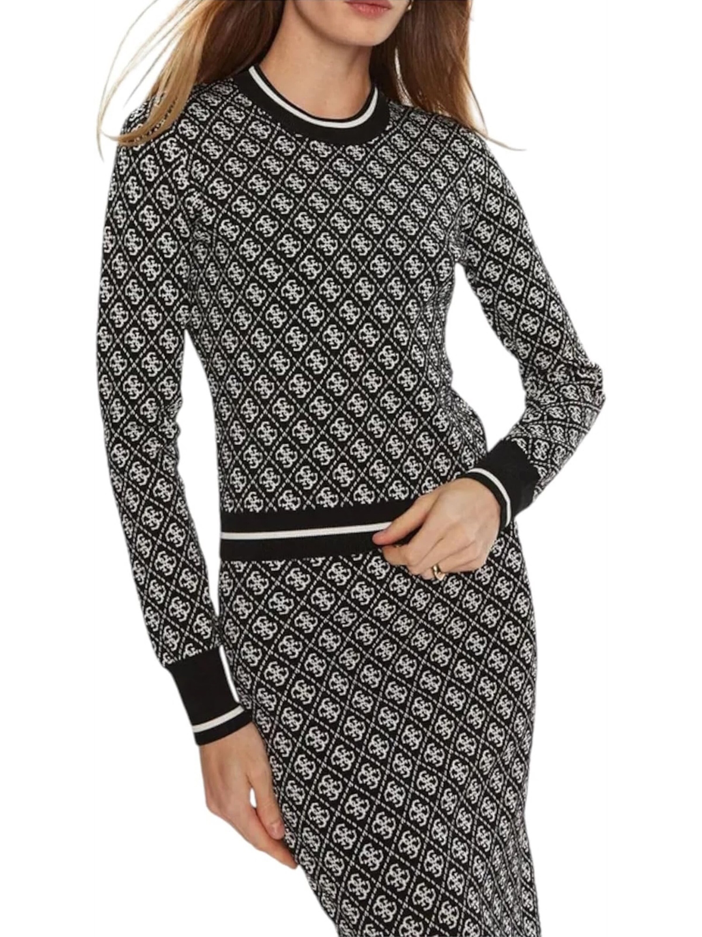 GUESS Pullover 'LISE' in Schwarz