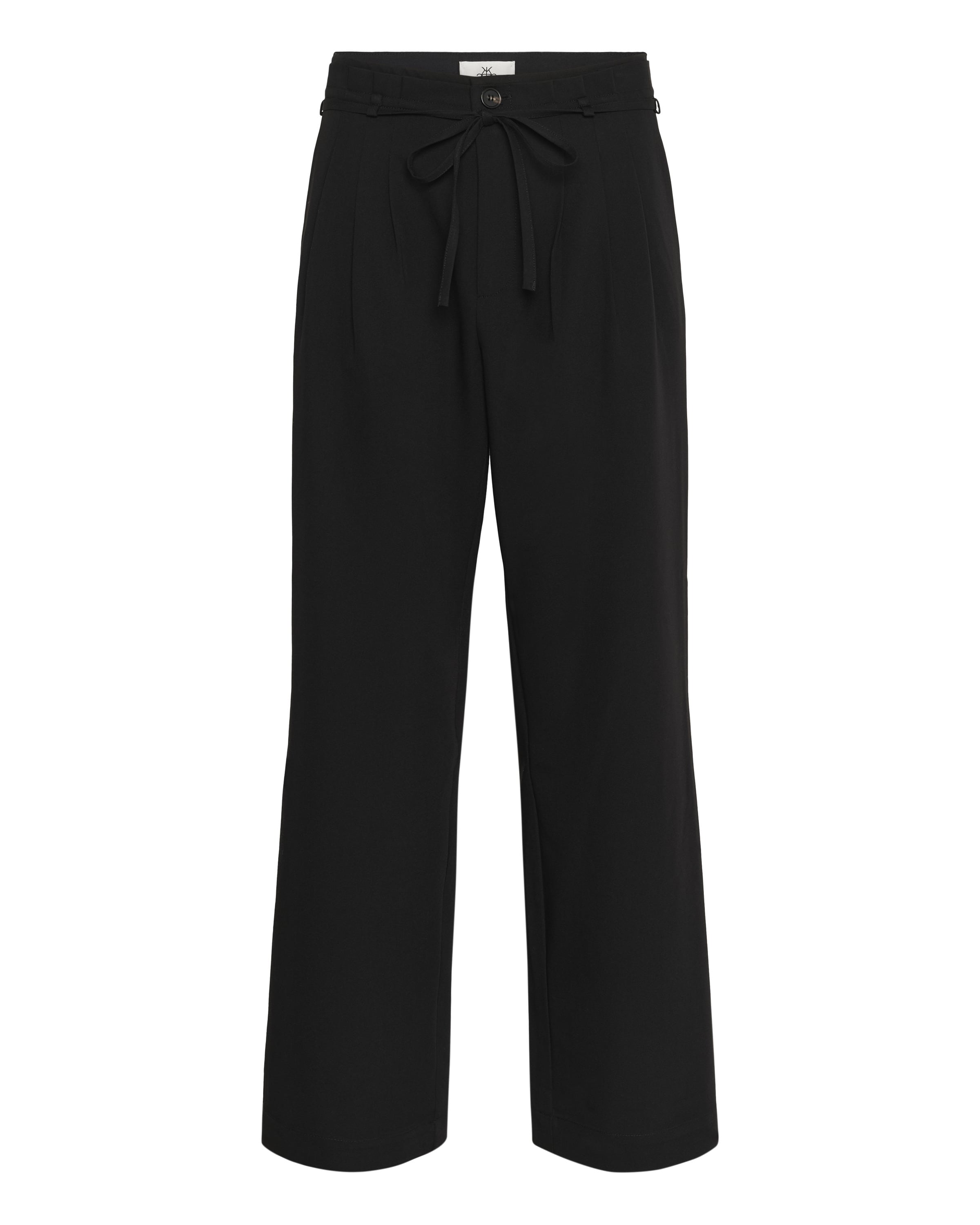 KAREN BY SIMONSEN Wide leg Pleat-Front Pants 'KBRo' in Black: front