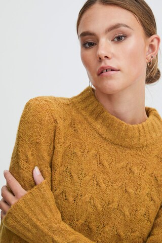 PULZ Jeans Pullover 'ASTRID' in Braun