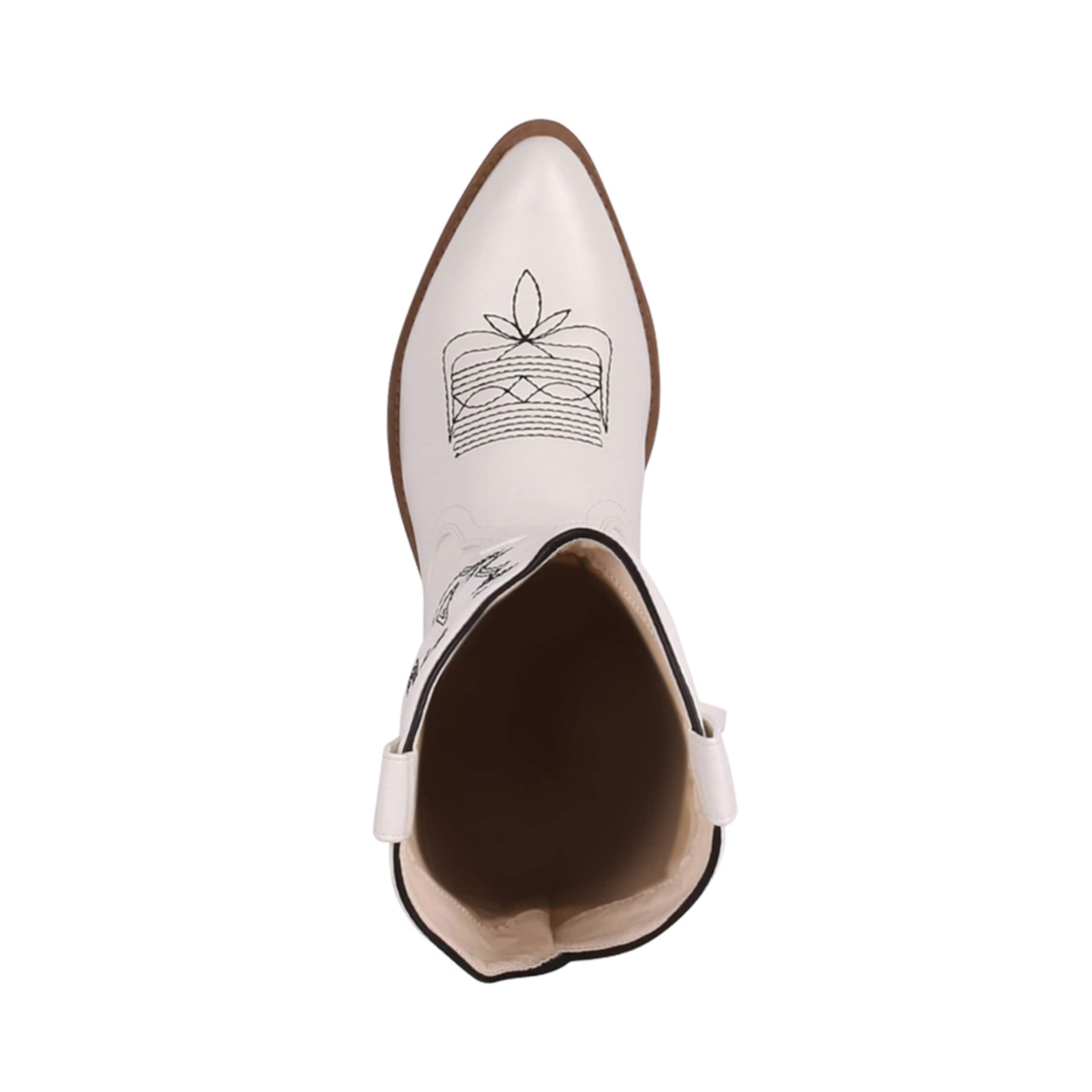 Bottes de cowboy Elara en blanc