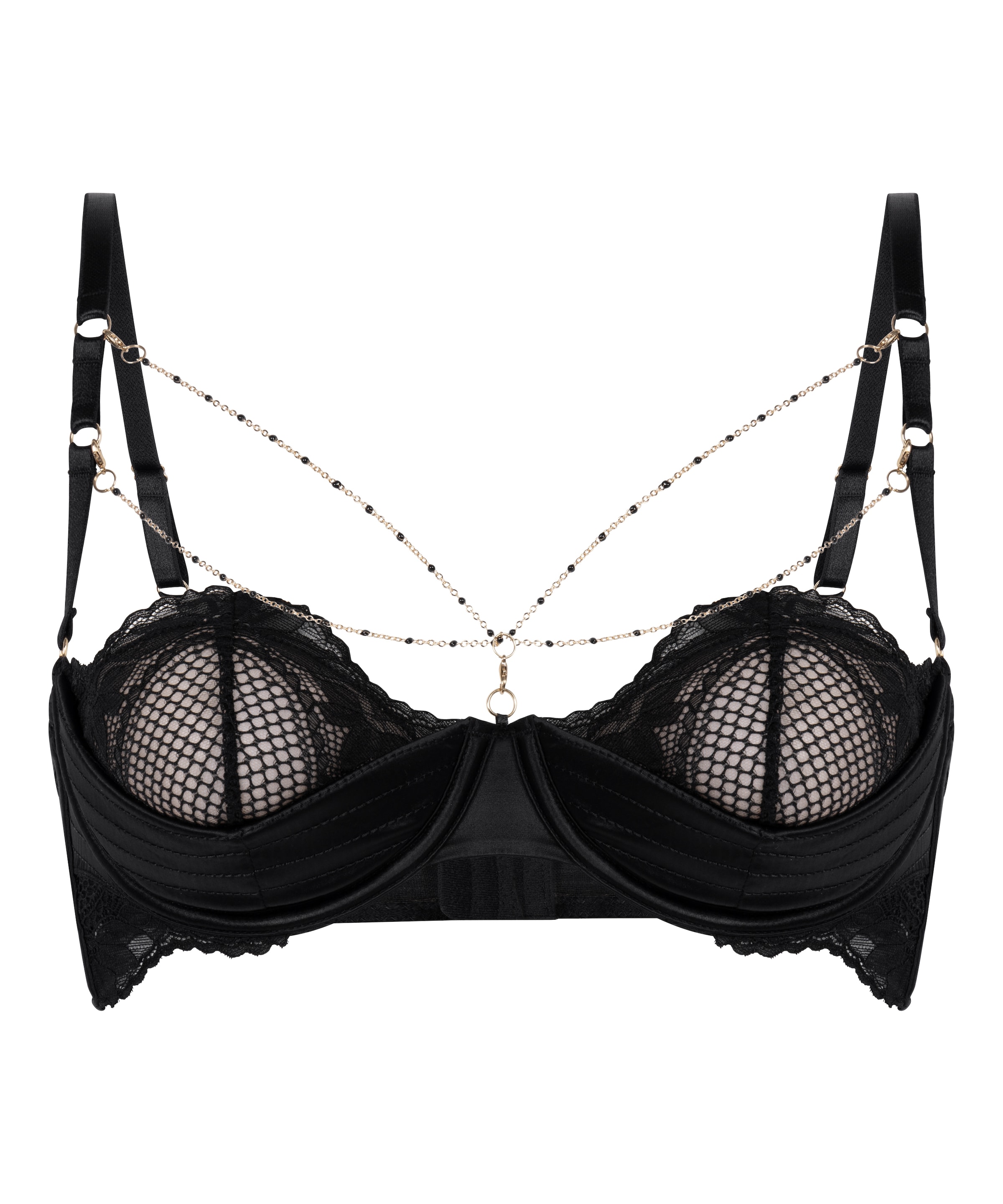 Reggiseno 'Belladonna' di Hunkemöller in nero: frontale